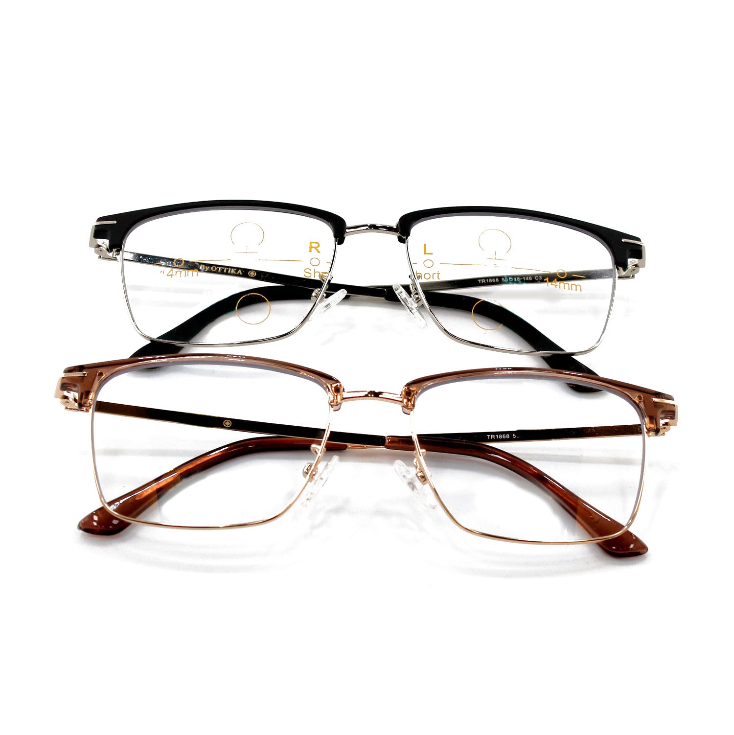 Ottika Care - Blue Light Blocking Glasses - Adult Progressive Reading | TR1868 - Green Coating